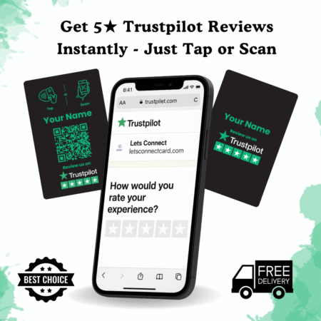Trustpilot Review Card with NFC & QR code